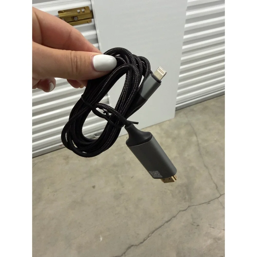Lightning to HDMI Adapter Cable Braided 1080P Digital AV for iPhone iPad Gray